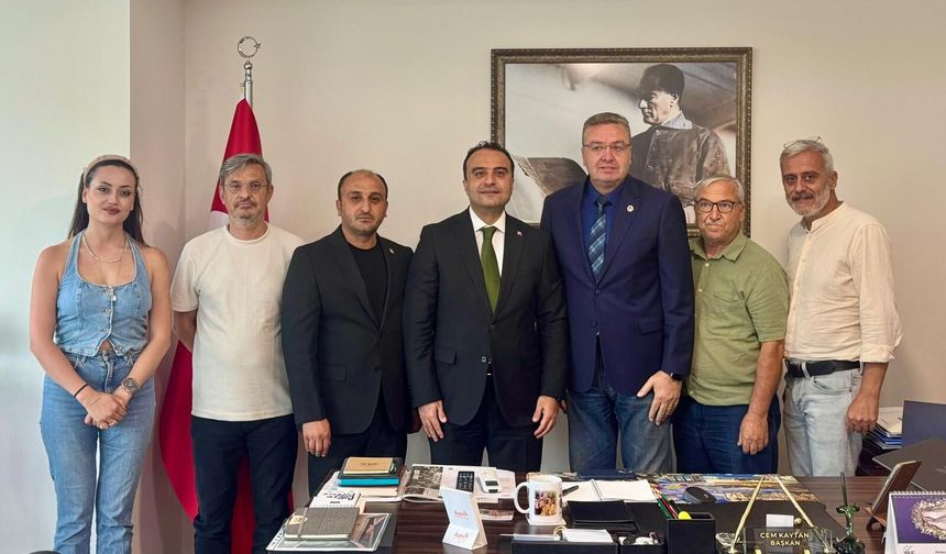 Kaymakam Budan’dan Büyükşehir Gazeteciler Cemiyeti’ne ziyaret