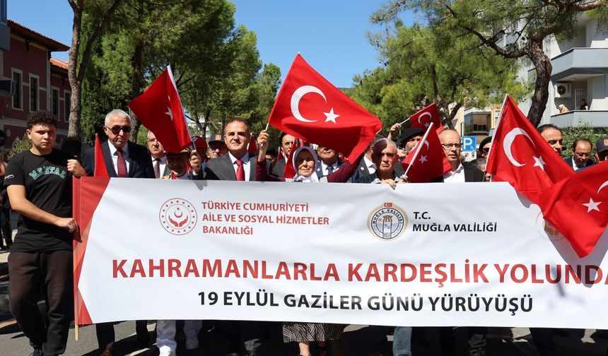 Muğla’da Gaziler Günü yürüyüşü düzenlendi