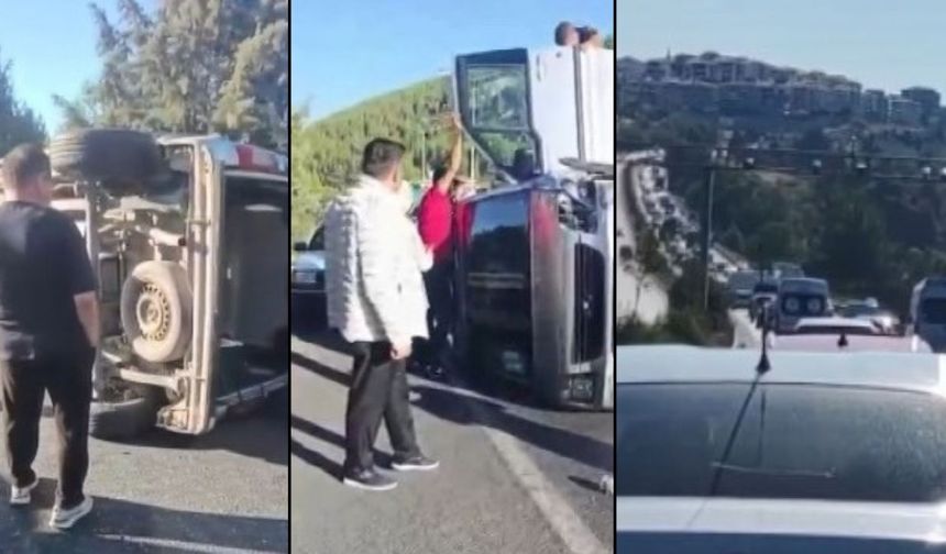 Muğla-Yatağan karayolunda zincirleme kaza: Uzun araç kuyruğu oluştu