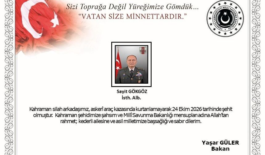 Ankara’da askeri araç kazası: 1 albay şehit, 2 yaralı