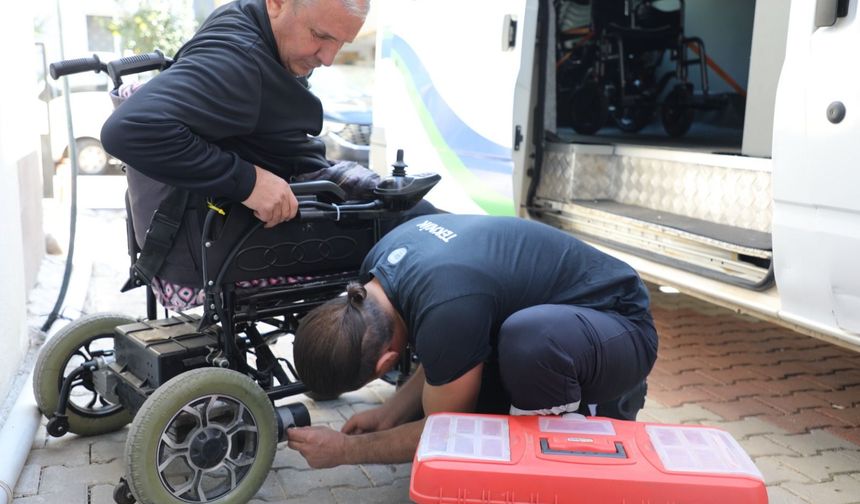 Muğla’da tekerlekli sandalyelere ücretsiz yerinde tamir