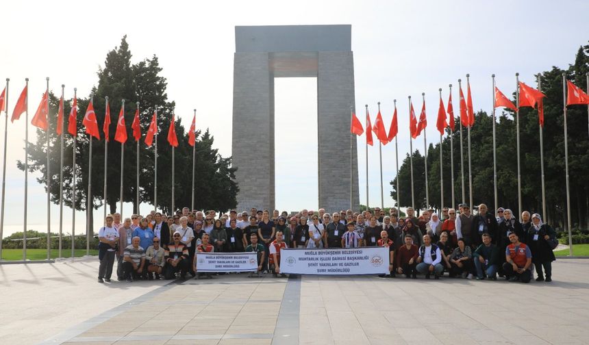 Muğlalı şehit aileleri Çanakkale şehitliklerini ziyaret etti