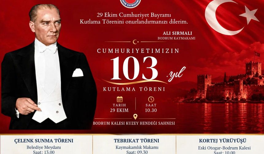 Bodrum’da 29 Ekim programı belli oldu