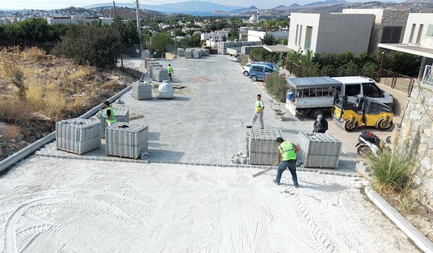 Bodrum’da 510 cadde ve sokakta parke çalışması yapıldı