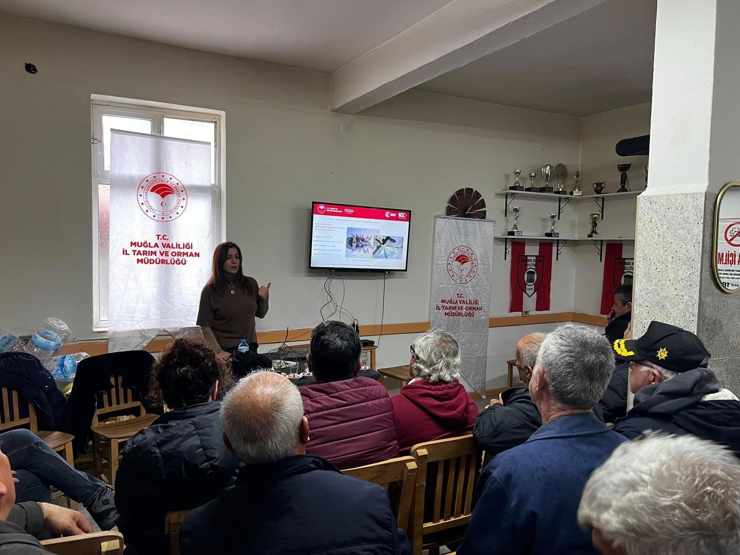 Datça'da Üreticilere 'Badem Hastalık Ve Zararları' Eğitimi Verildi (2)