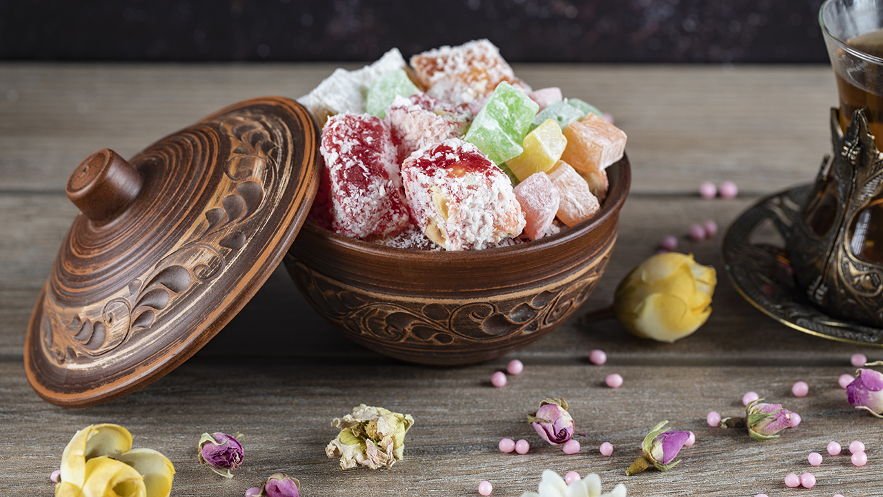 Fruit Aroma Jelly Candies Metallic Saucer