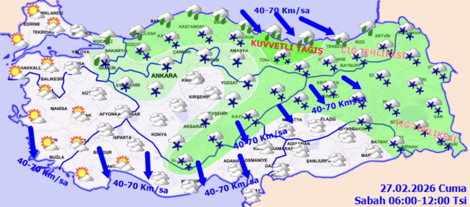 27 Şubat Cuma Hava Durumu3