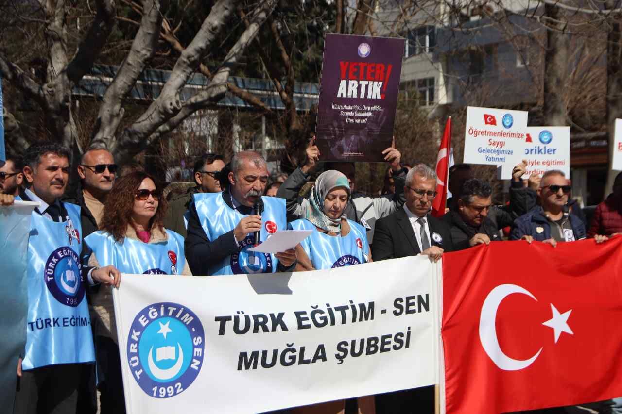Öğretmen Cinayeti Muğla’da Protesto Edildi (4)