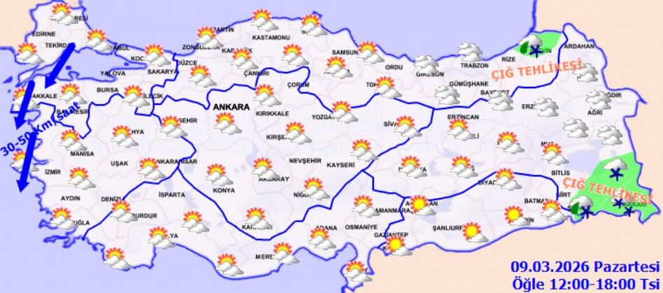 9 Mart Pazartesi Hava Durumu (3)