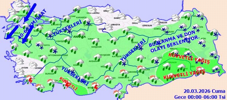 19 Mart 2026 Hava Durumu Meteoroloji’den Kuvvetli Yağış Ve Fırtına Uyarısı (1)