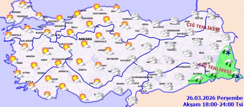 Bugün Hava Nasıl Olacak 26 Mart 2026 İl İl Meteorolojik Görünüm (3)