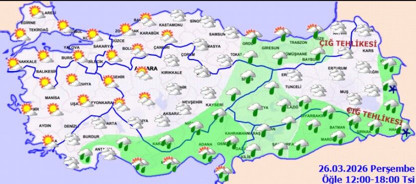 Bugün Hava Nasıl Olacak 26 Mart 2026 İl İl Meteorolojik Görünüm (4)