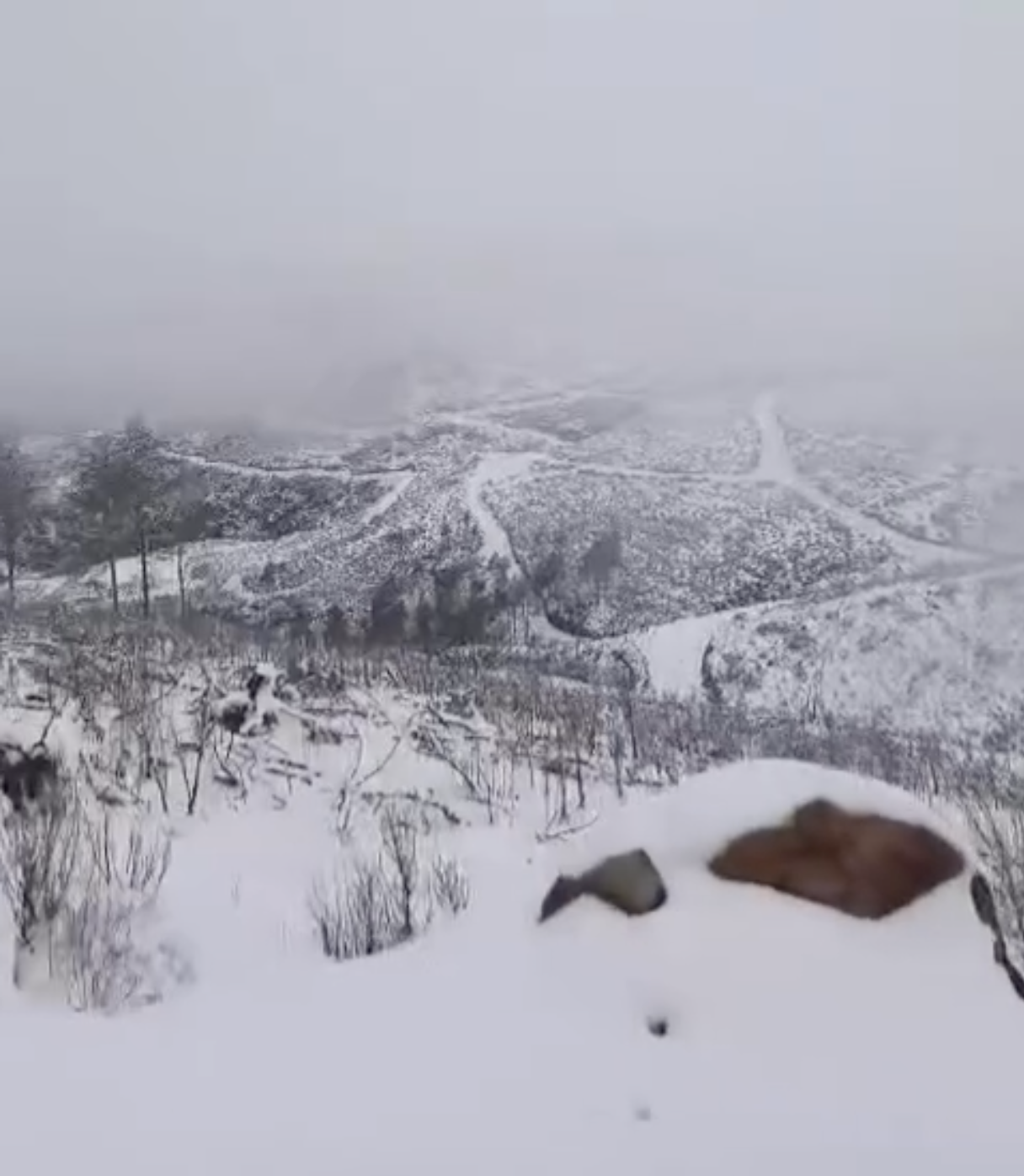 Muğla’da Göktepe Dağı beyaza büründü1