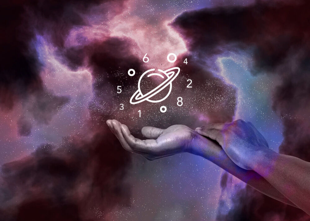 Numerology Concept With Hands Posing