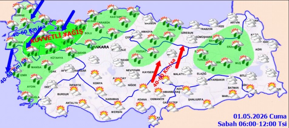 1 Mayıs’ta Hava Sert Değişecek (1)