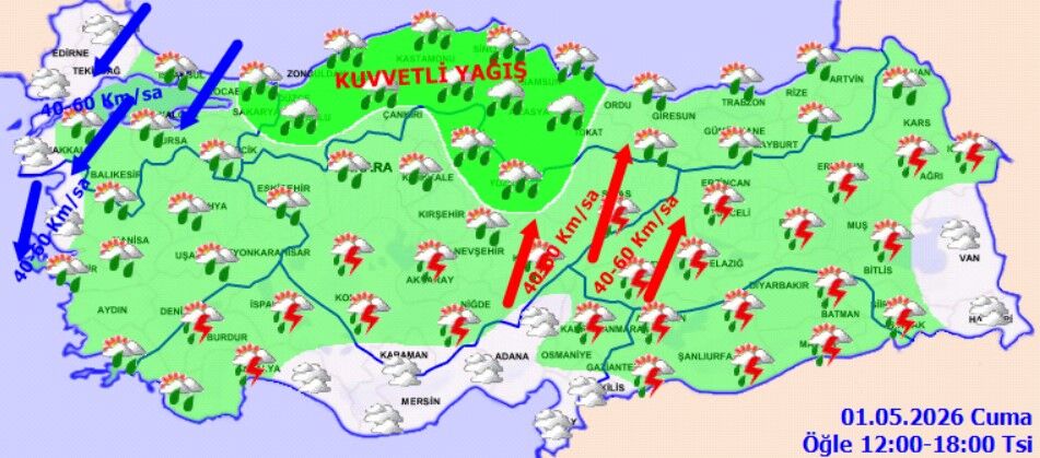 1 Mayıs’ta Hava Sert Değişecek (4)