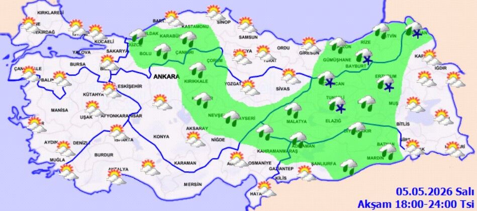 5 Mayıs Salı Hava Durumu (2)
