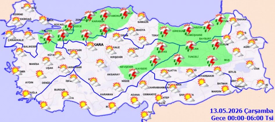 12 Mayıs Salı Hava Durumu (1)