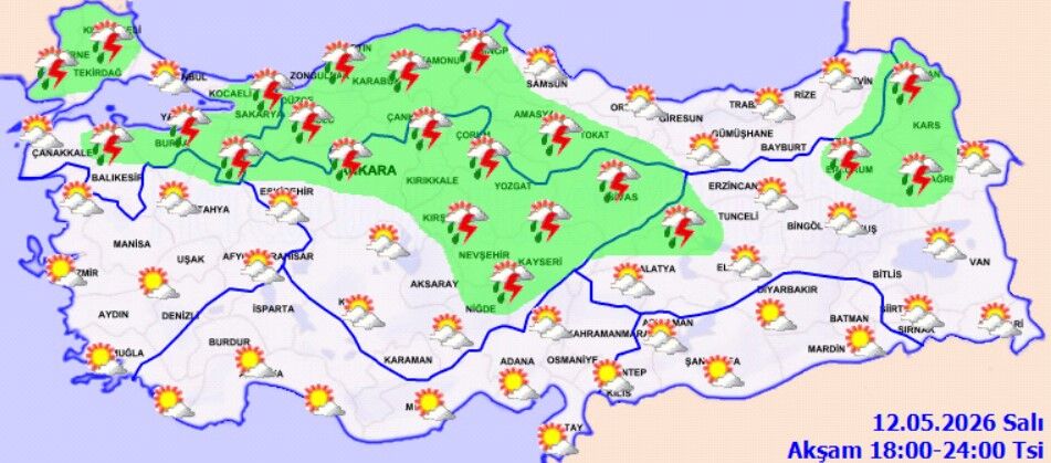 12 Mayıs Salı Hava Durumu (2)