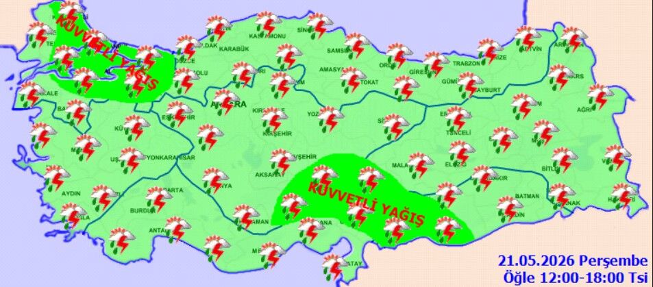 Türkiye Genelinde Sağanak Alarmı (3)