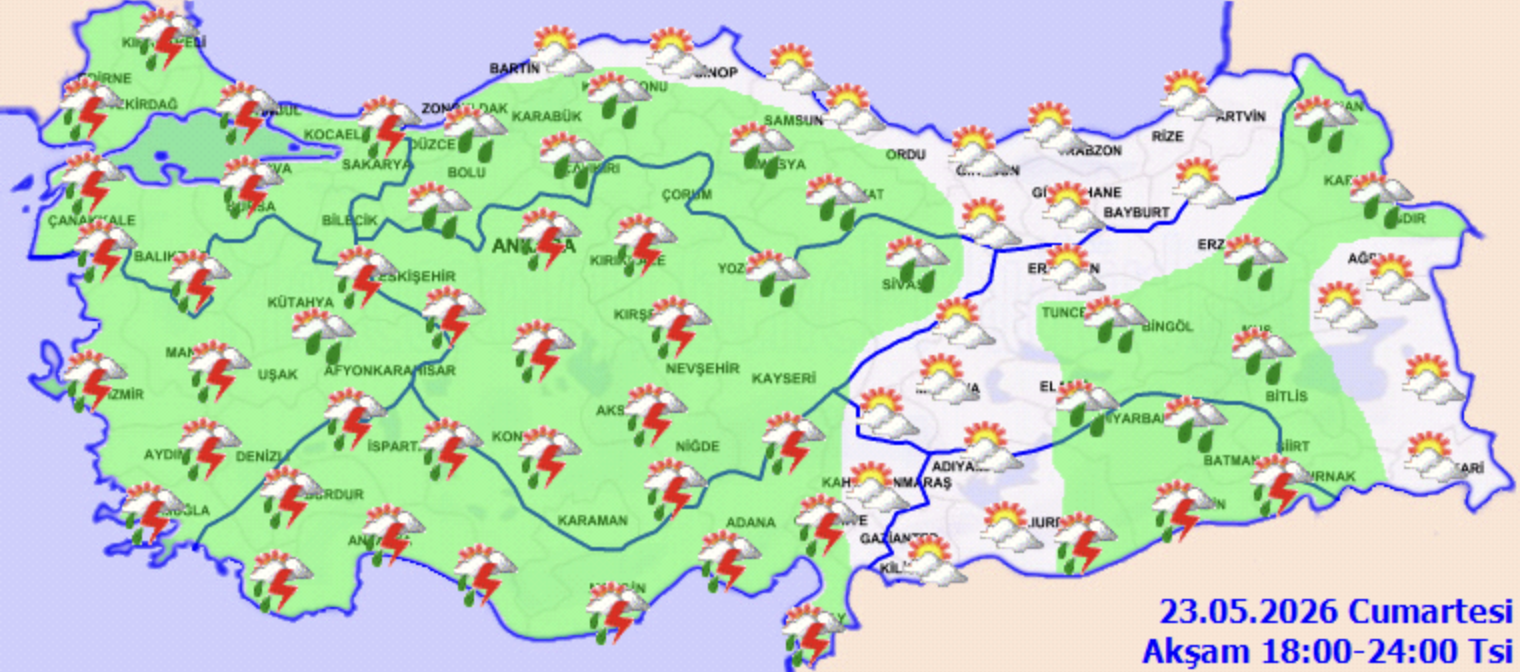24 Mayıs’ta Türkiye Alarmda: Kuvvetli Yağış Geliyor1