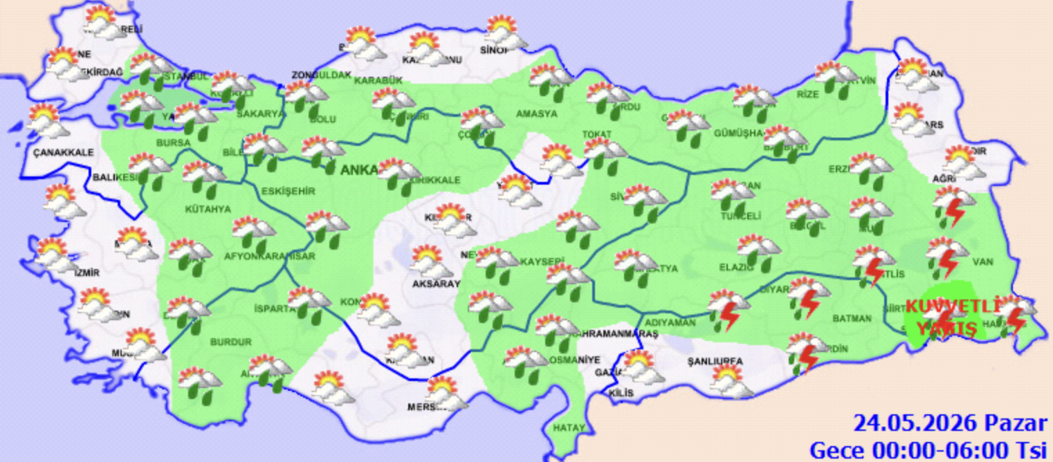 24 Mayıs’ta Türkiye Alarmda: Kuvvetli Yağış Geliyor3