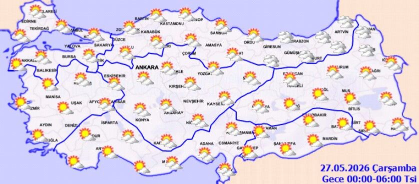 26 Mayıs Salı Hava Durumu (1)