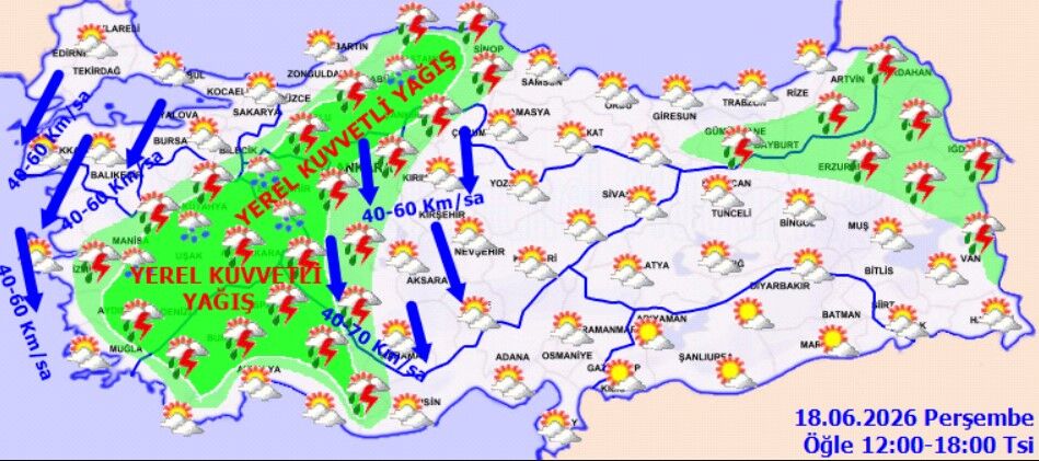 18 Haziran Hava Durumu Kuvvetli Sağanak Ve Rüzgar Alarmı (7)