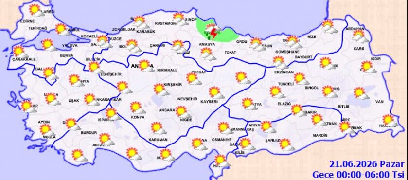20 Haziran Türkiye Geneli Hava Durumu Yağış Ve Rüzgar Alarmı (1)