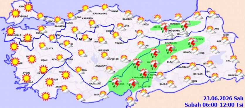 23 Haziran Hava Durumu Yağış Ve Fırtına Uyarısı (1)