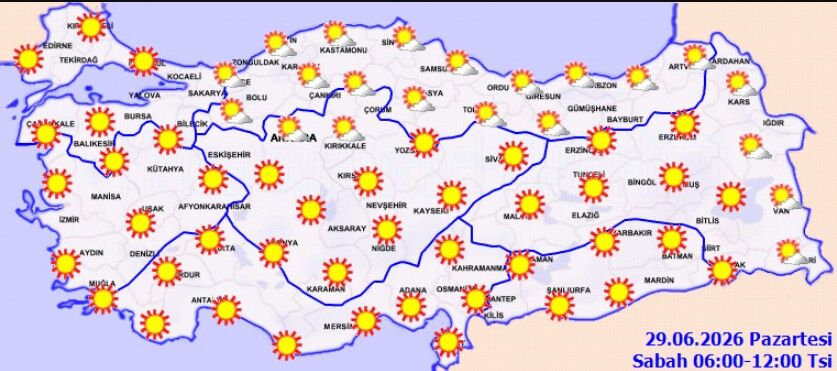29 Haziran’da Türkiye’de Hava Isınıyor, Rüzgar Sertleşiyor (2)