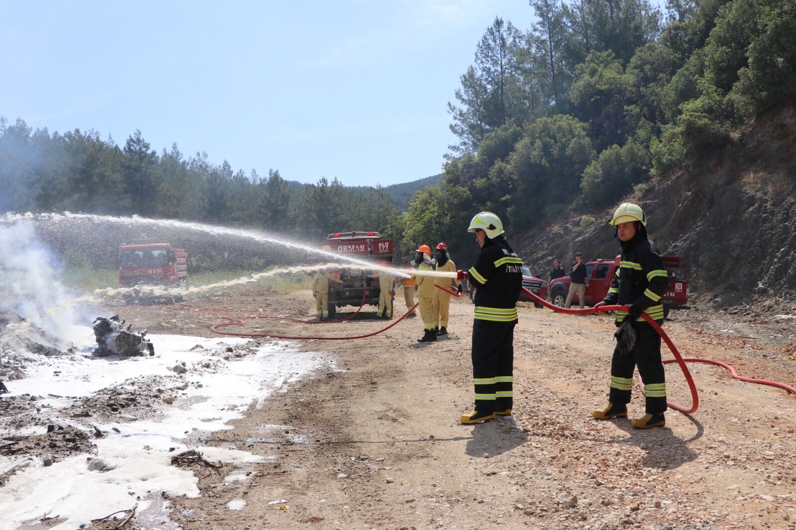 Muğla’da Kurumların Katılımıyla Yangın Tatbikatı Yapıldı (14)