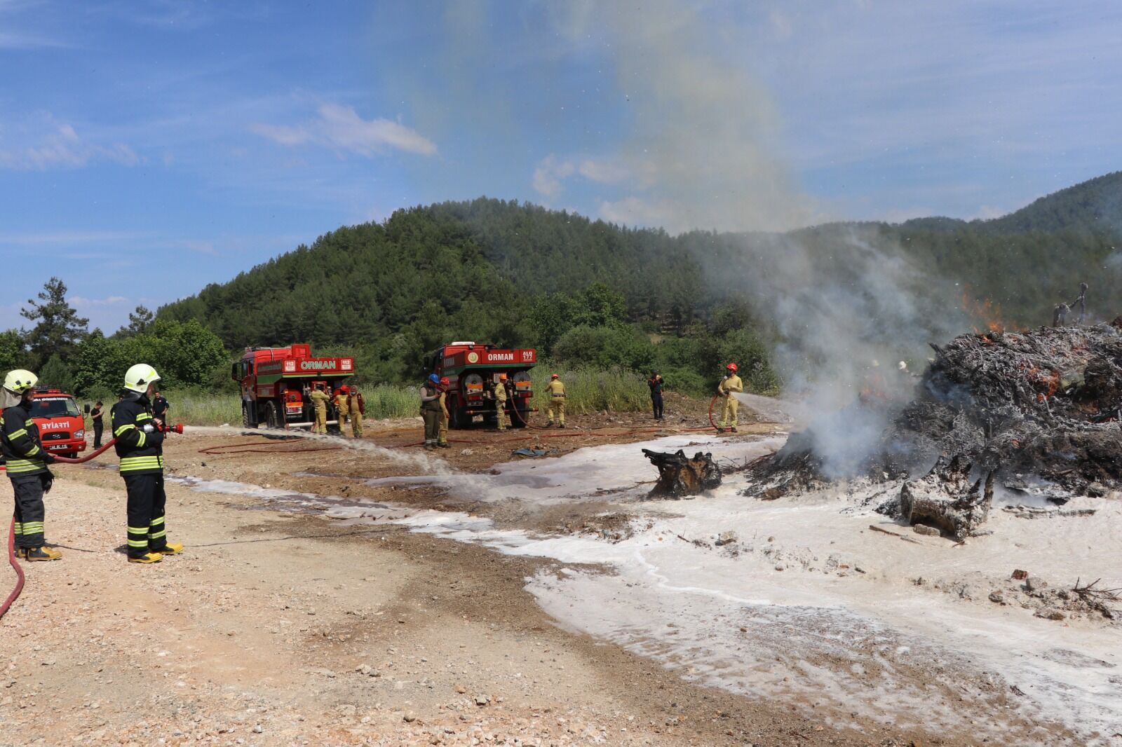Muğla’da Kurumların Katılımıyla Yangın Tatbikatı Yapıldı (15)