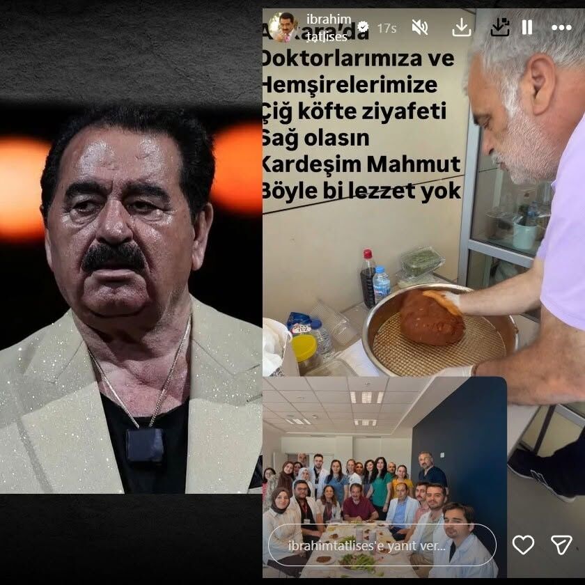 İbrahim Tatlıses Hastane Çiğ Köfte