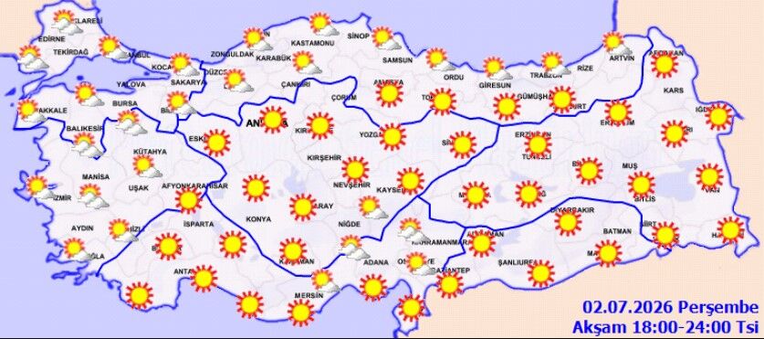 2 Temmuz Hava Durumu Sıcaklık Ve Sağanak Uyarısı (5)