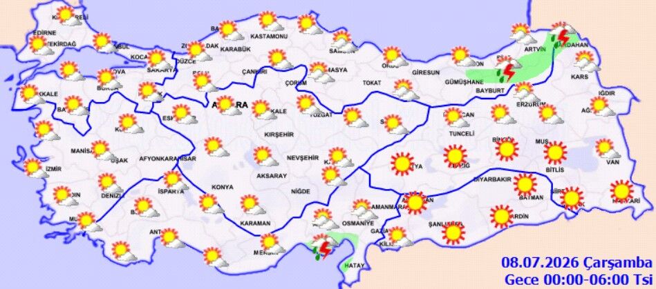 7 Temmuz Hava Durumu Yağış Ve Rüzgar Uyarısı (4)