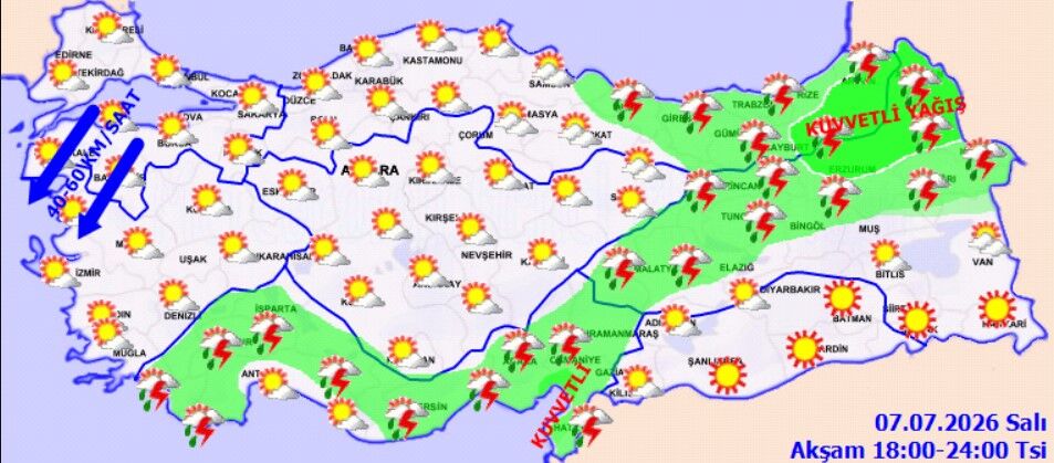 7 Temmuz Hava Durumu Yağış Ve Rüzgar Uyarısı (5)