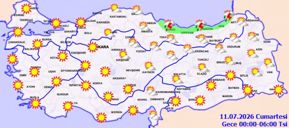 10 Temmuz Cuma Hava Durumu Kuvvetli Sağanak Uyarısı (4)