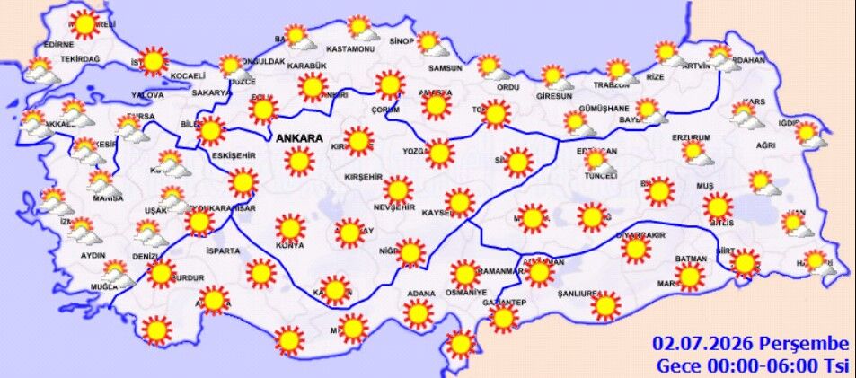 1 Temmuz Hava Durumu Sıcaklık Ve Sağanak Uyarısı (3)