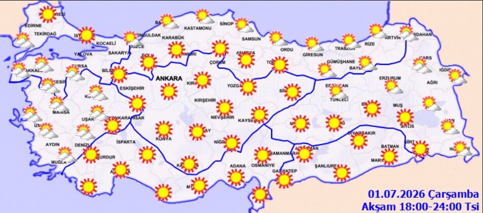 1 Temmuz Hava Durumu Sıcaklık Ve Sağanak Uyarısı (4)