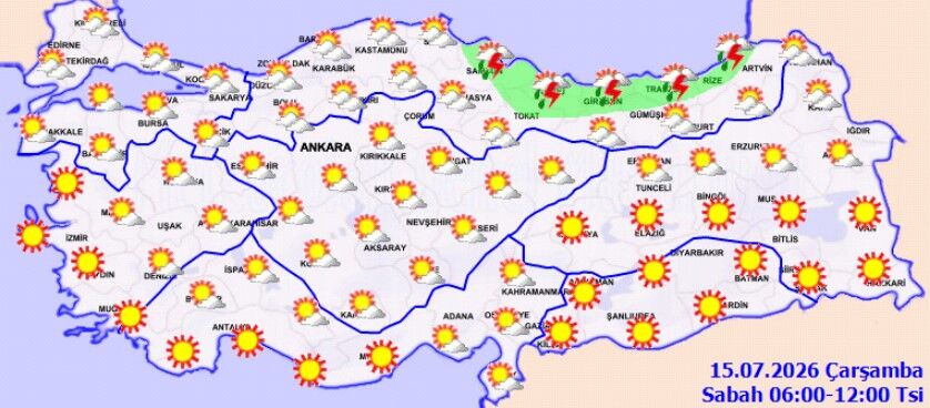 15 Temmuz Hava Durumu Yağış Ve Rüzgar Uyarısı (1)