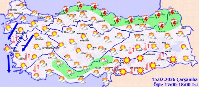 15 Temmuz Hava Durumu Yağış Ve Rüzgar Uyarısı (5)