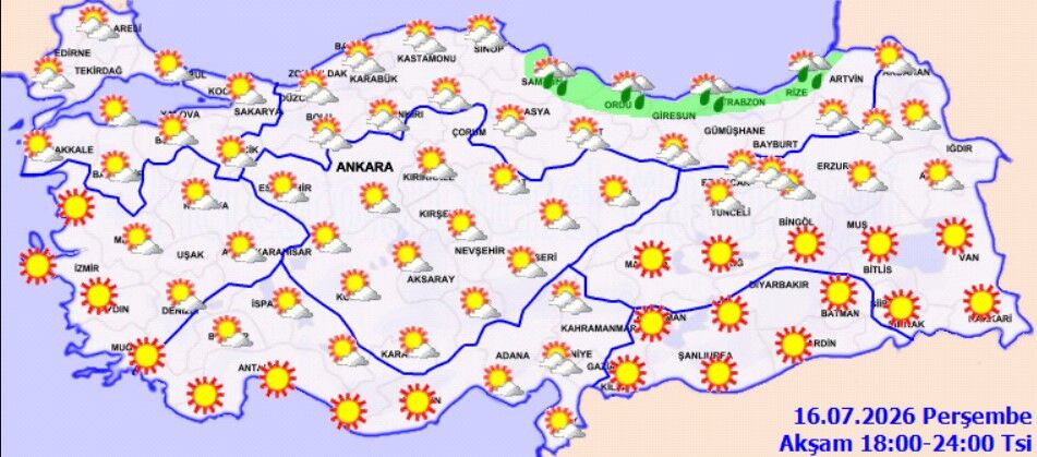 16 Temmuz Hava Durumu Kuvvetli Yağış Uyarısı (4)