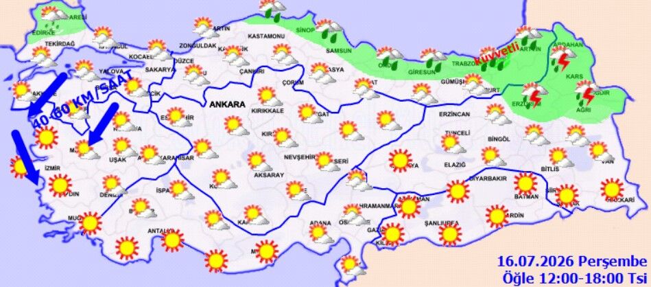 16 Temmuz Hava Durumu Kuvvetli Yağış Uyarısı (5)