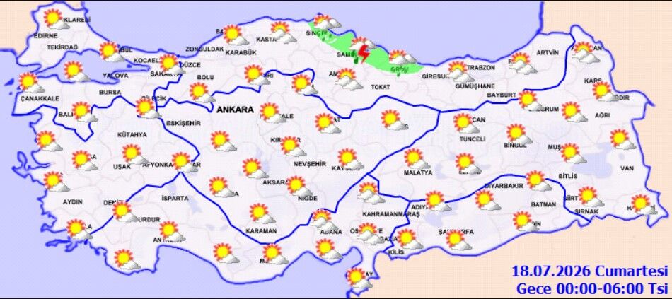 17 Temmuz Cuma Hava Durumu Yağış Nerede Var (3)