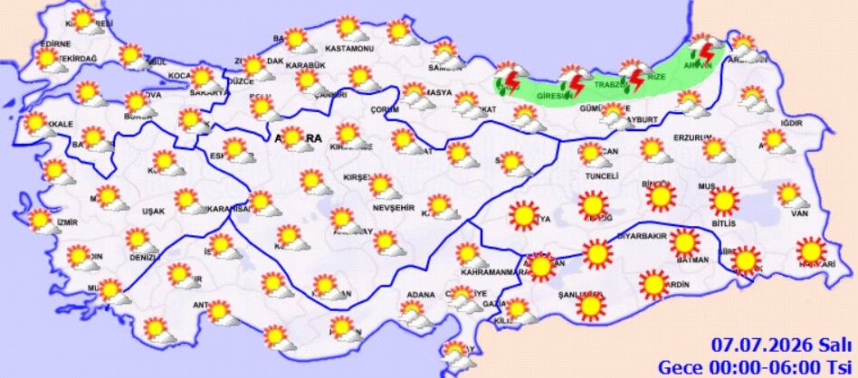 6 Temmuz Pazartesi Hava Durumu (2)