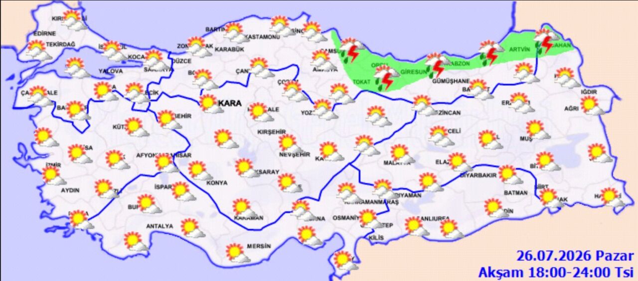 Bugun Hava Degisiyor Kuvvetli Yagis Uyarisi