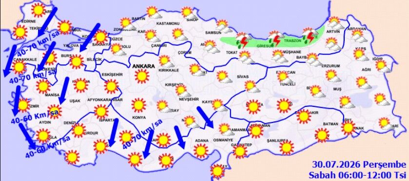 Meteoroloji Uyardı Kuvvetli Rüzgar 80 Km’yi Bulacak (1)