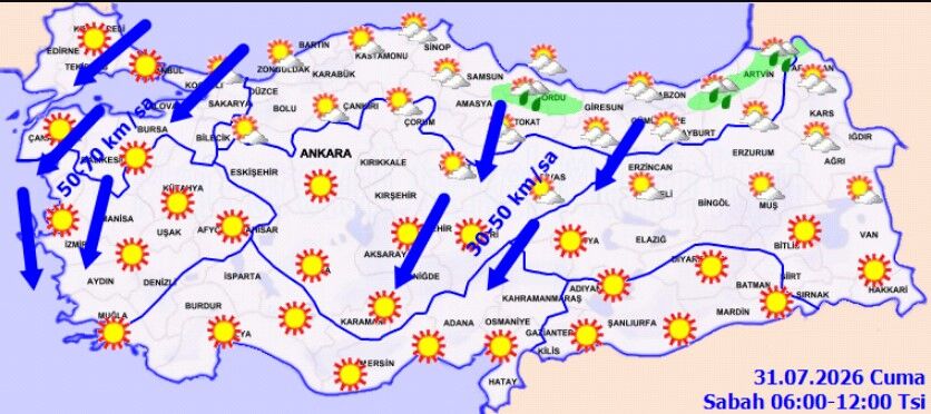 Türkiye’de Hava Sertleşiyor 70 Km Hızla Fırtına (1)