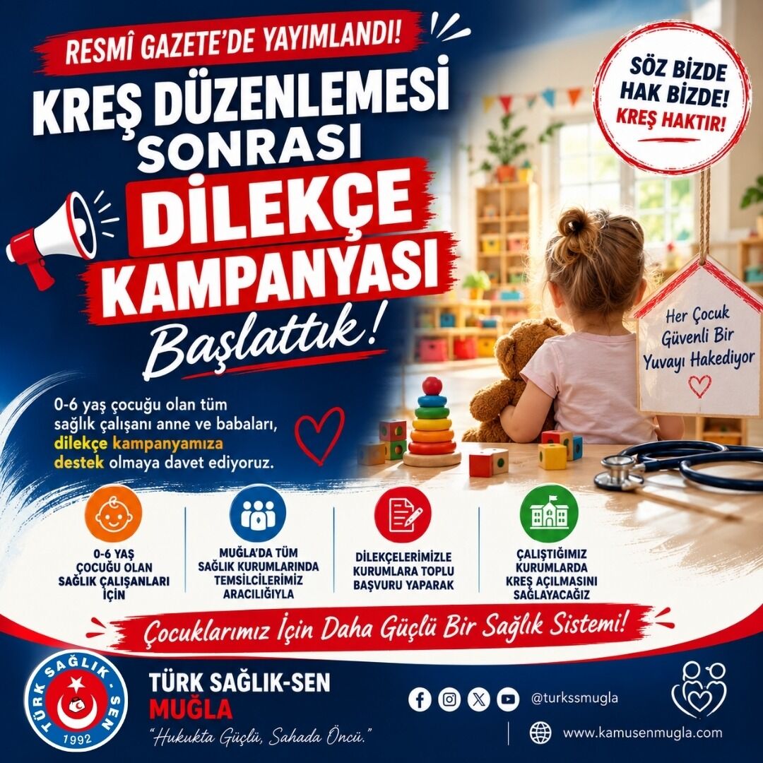 Türk Sağlık Sen’den Muğla’da 724 Kreş İçin Dilekçe Kampanyası-1